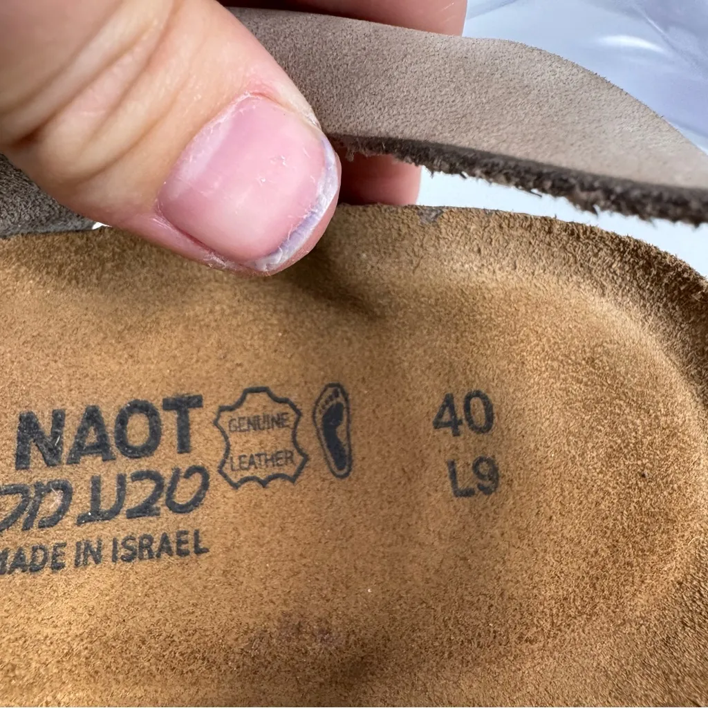 Naot Kayla Strappy Slingback Wedge Sandals Size 9 Brown - Image 7