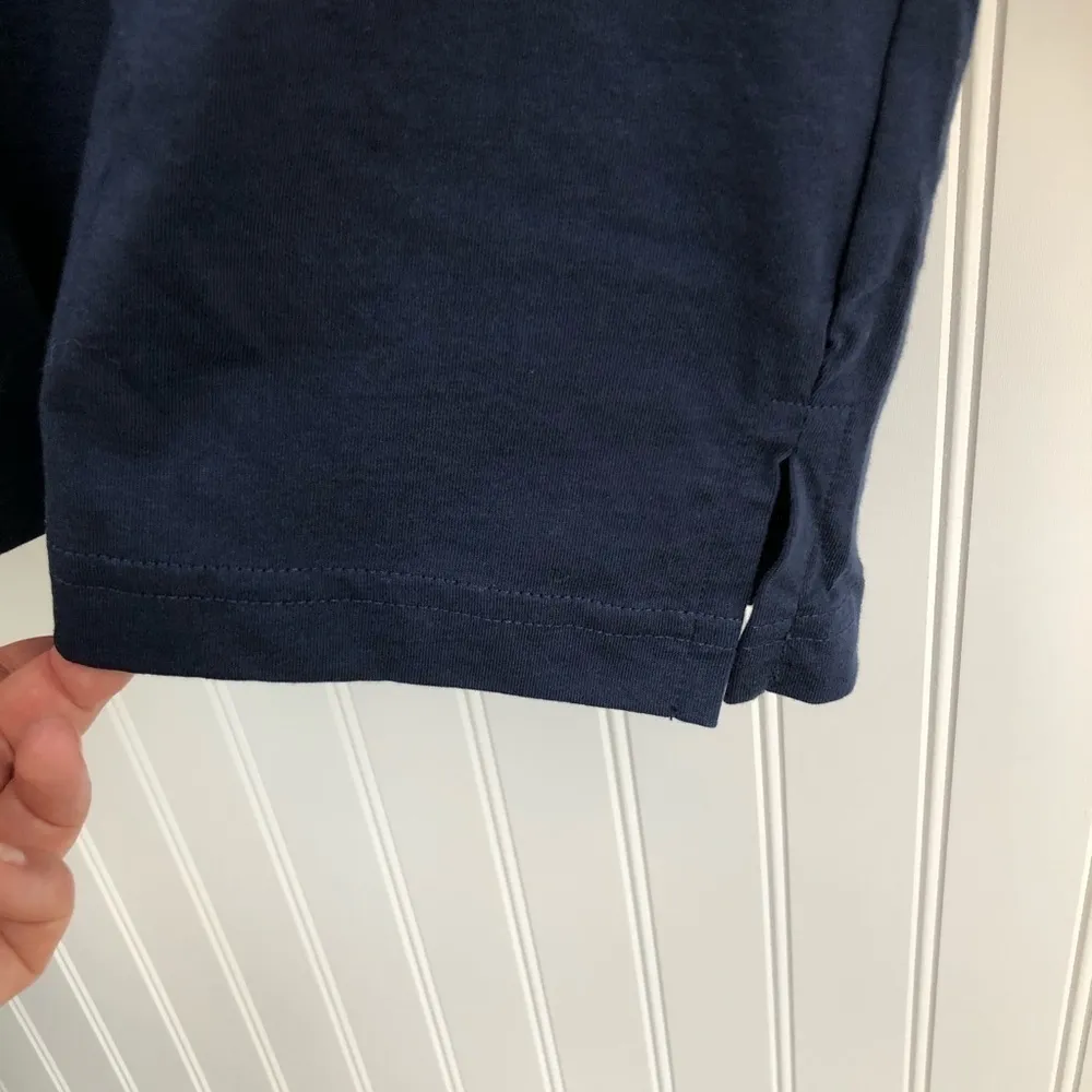 Ivory Ella Long Sleeve T Shirt Navy Hoodie Sz S - Image 9