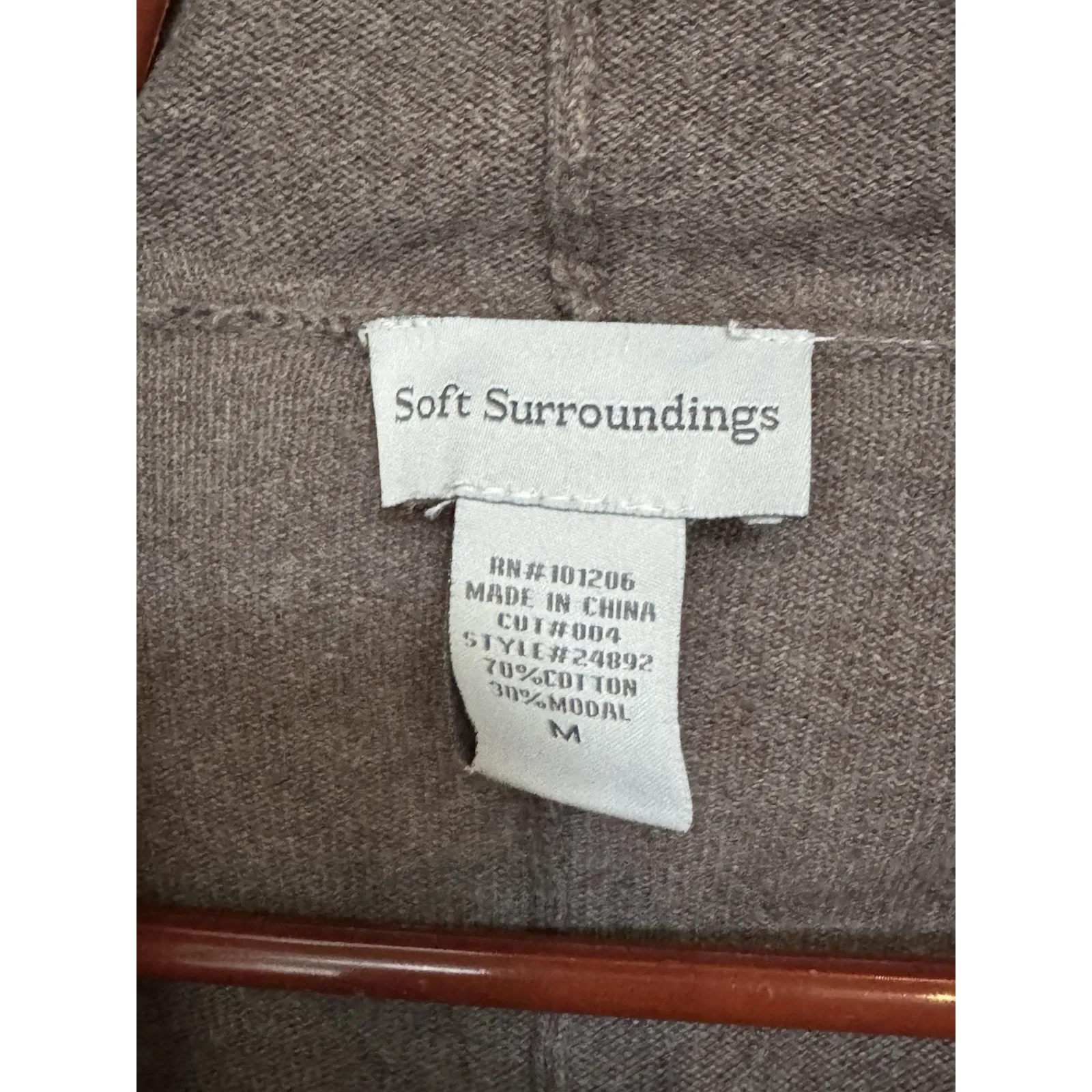 Soft Surroundings Medium Fly Away Drape Front Topper Cardigan Sweater Fall READ - Image 4