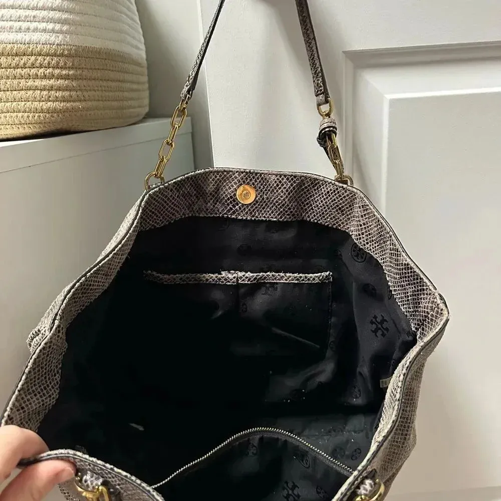Tory Burch Embossed Snake Skin Bag - Image 3