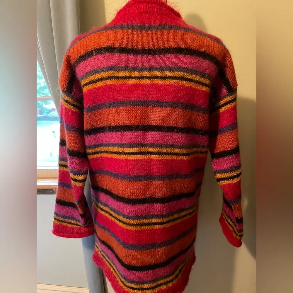 Vintage 90s Esprit Womens Mohair Sweater Size M Tunic Striped - Image 7