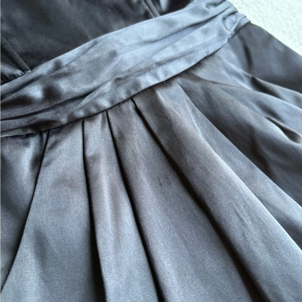 H&M Black Pleated Sweetheart Cocktail Dress - Image 4