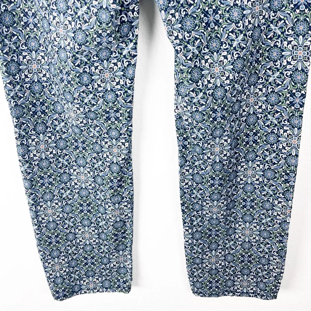 CHARTER CLUB Lexington Straight High Rise Floral Five Pockets Jeans Size 12 - Image 6