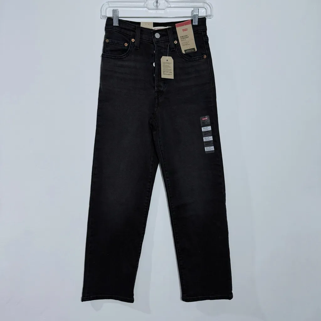 NWT Levi's Ribcage Straight Ankle In Just‎ A Sec High Waist Size 24 - Image 2