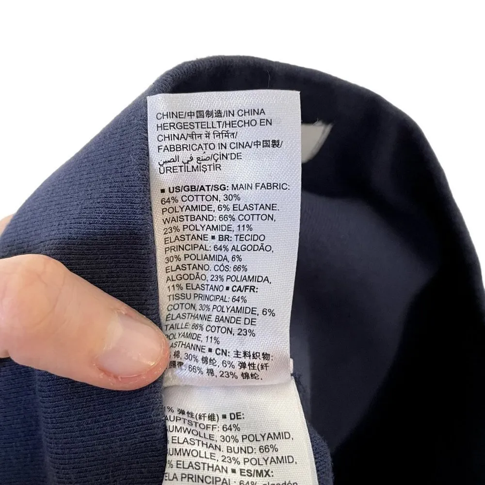 find. blue athleisure comfort leggings cotton ribbed summer warm pants Size L - Image 6