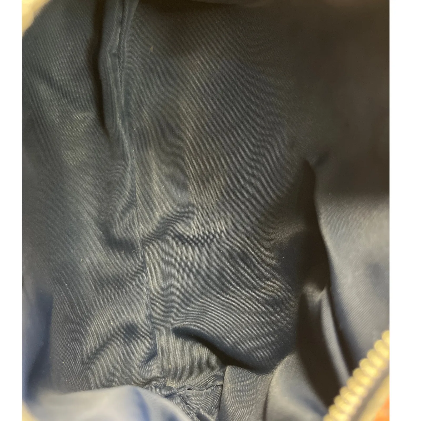 Christian Dior Homme Monogram Flight Pouch Navy Denim Orange Trim Made in Spain - Image 7