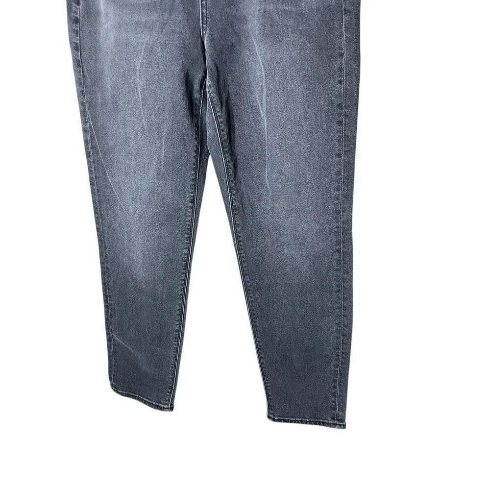 American‎ Eagle Curvy Mom Jeans Size 4 Dark Gray - Image 3