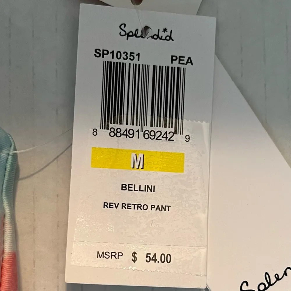 Splendid Bellini Reversible Retro Bikini Bottom Sz M NWT Tie-Dye & Stripes - Image 15