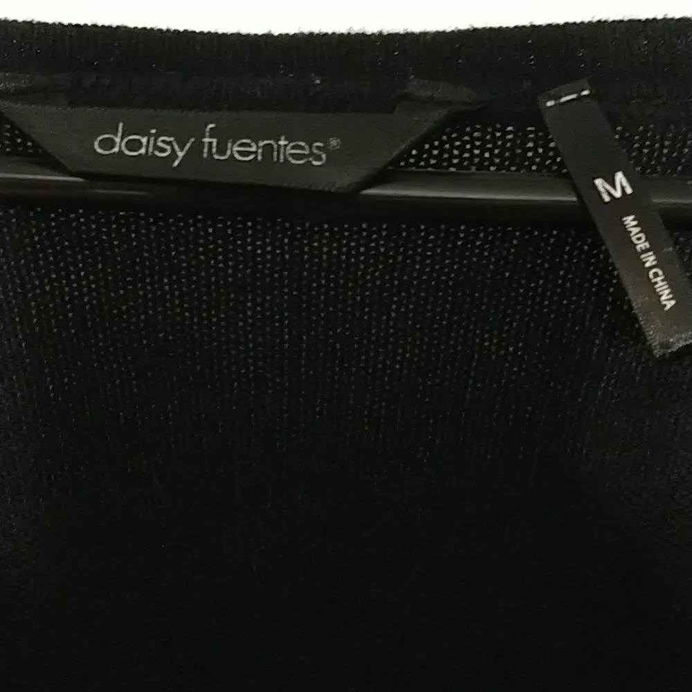 Daisy Fuentes sz small black sweater button (351) - Image 2