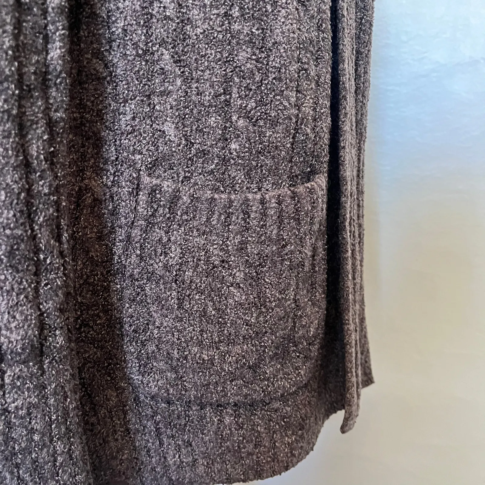 Barefoot Dreams CozyChic Lite Cardigan Womens Sweater Sz XS Brown Coastal Cozy - Image 7
