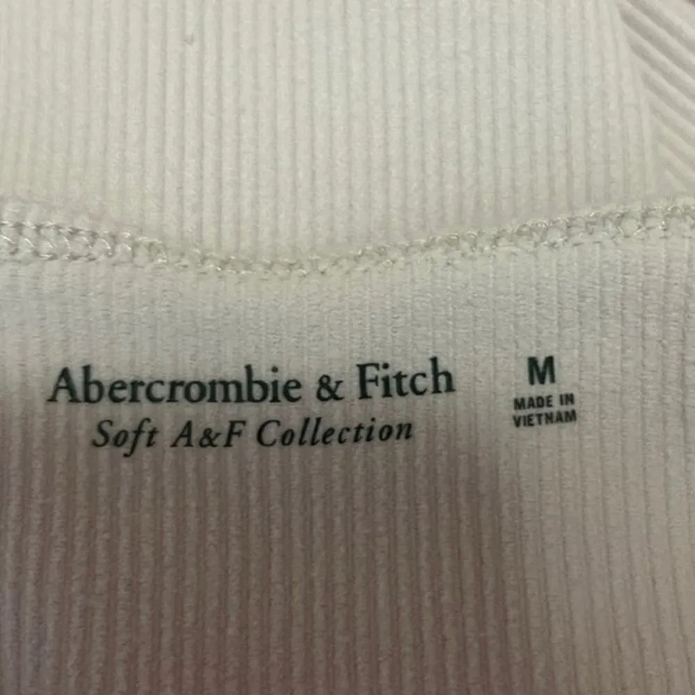 Abercrombie & Fitch Soft A&F Pink Rib Knit Hook & Eye Corset Bustier Tank Top M - Image 3