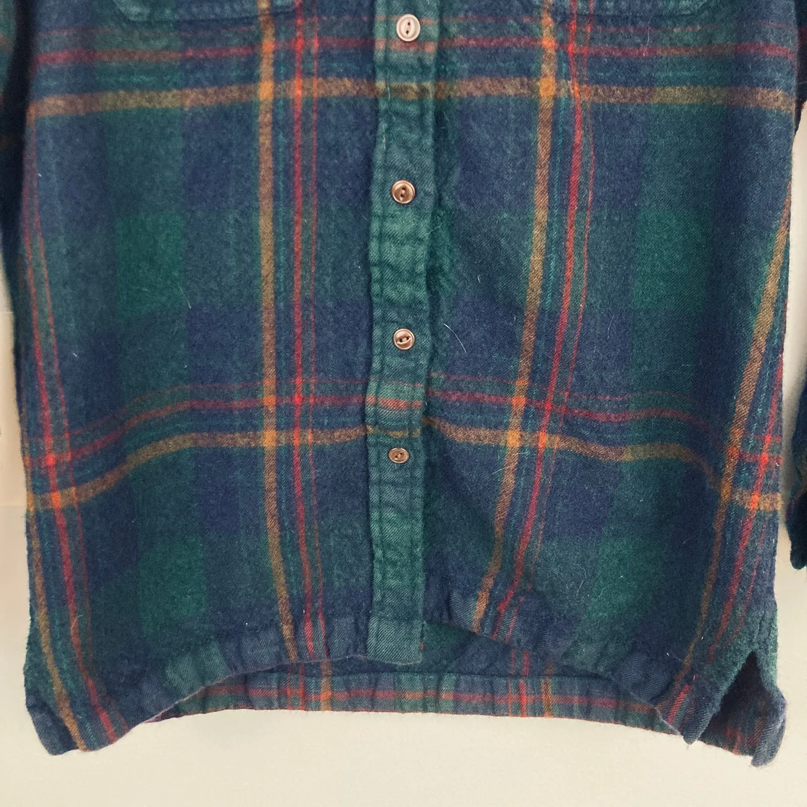 Lauren Ralph Lauren Women XS/S FLAW Green Plaid Worsted Wool Shirt Outdoor Cabin - Image 6