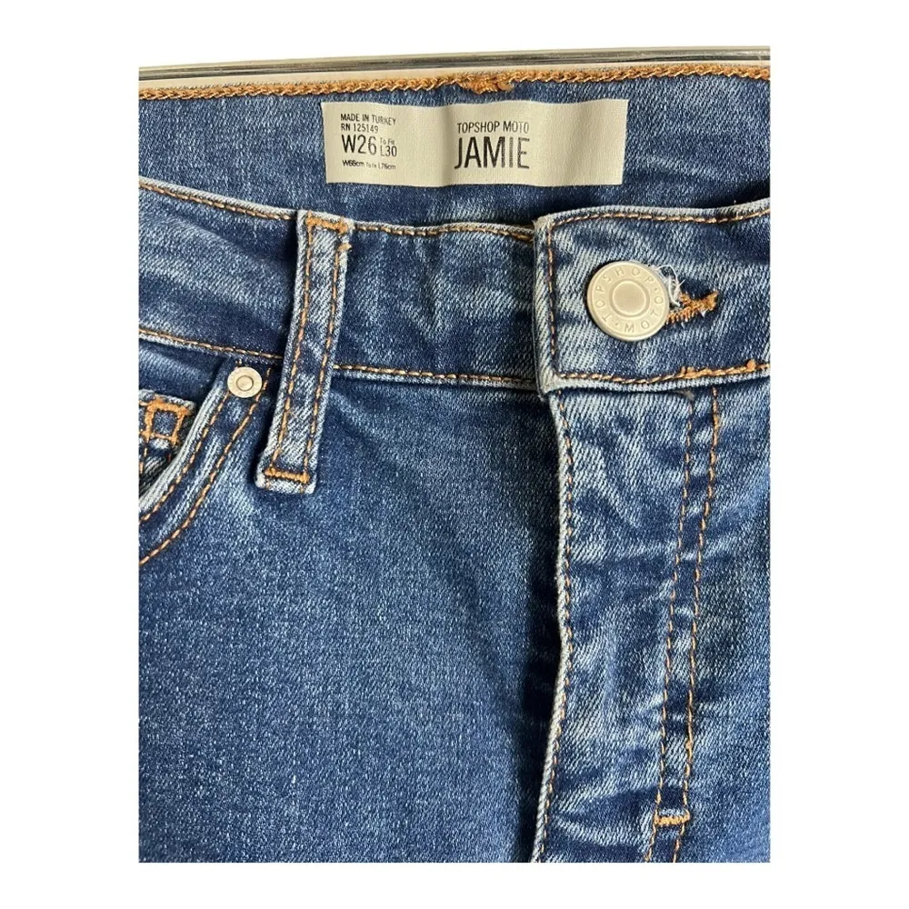 Topshop Moto Jamie Blue Jeans Size 26 - Image 6