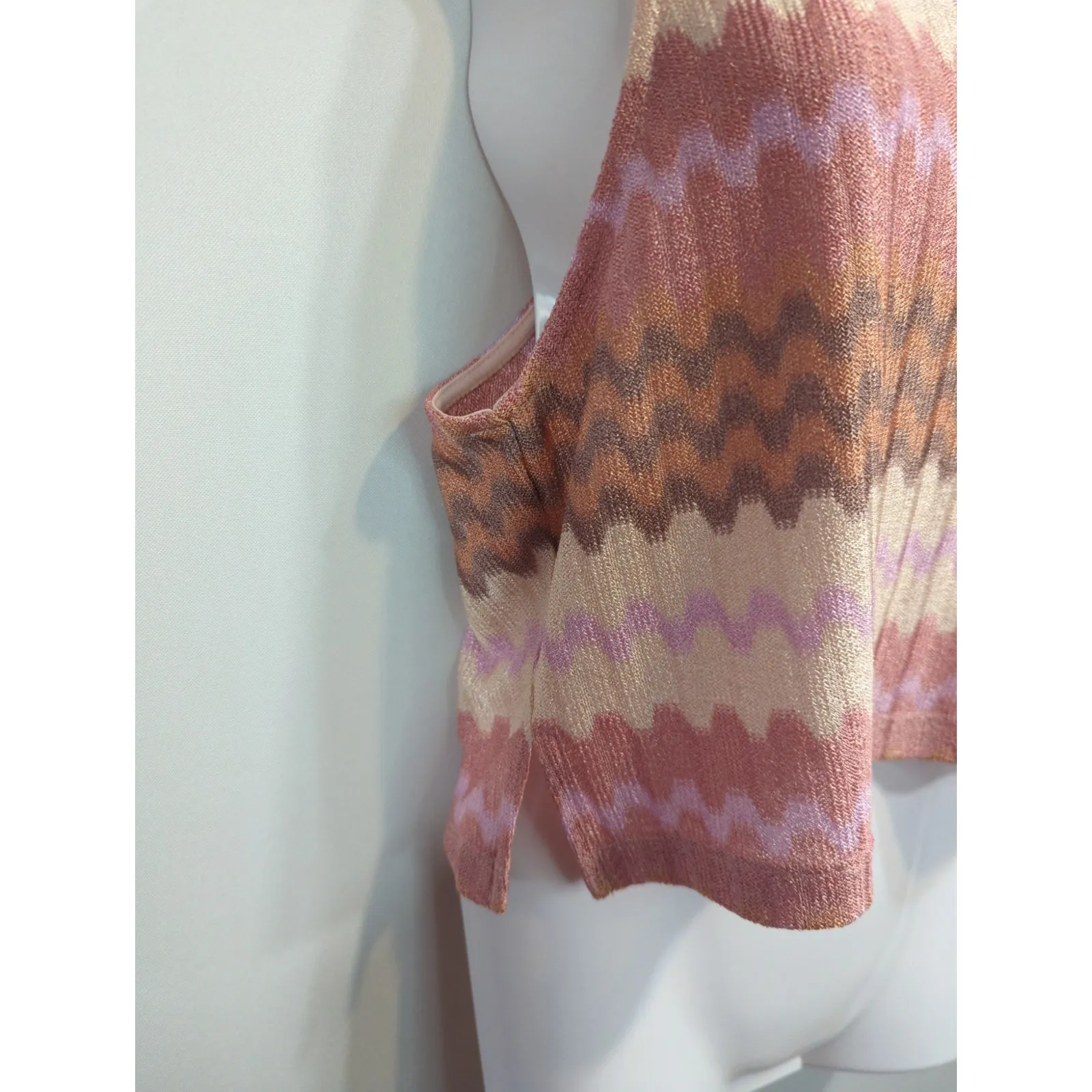 Forever 21 Multicolor Zigzag Striped Breezy Tank Women's Large Coastal Cowgirl - Image 4