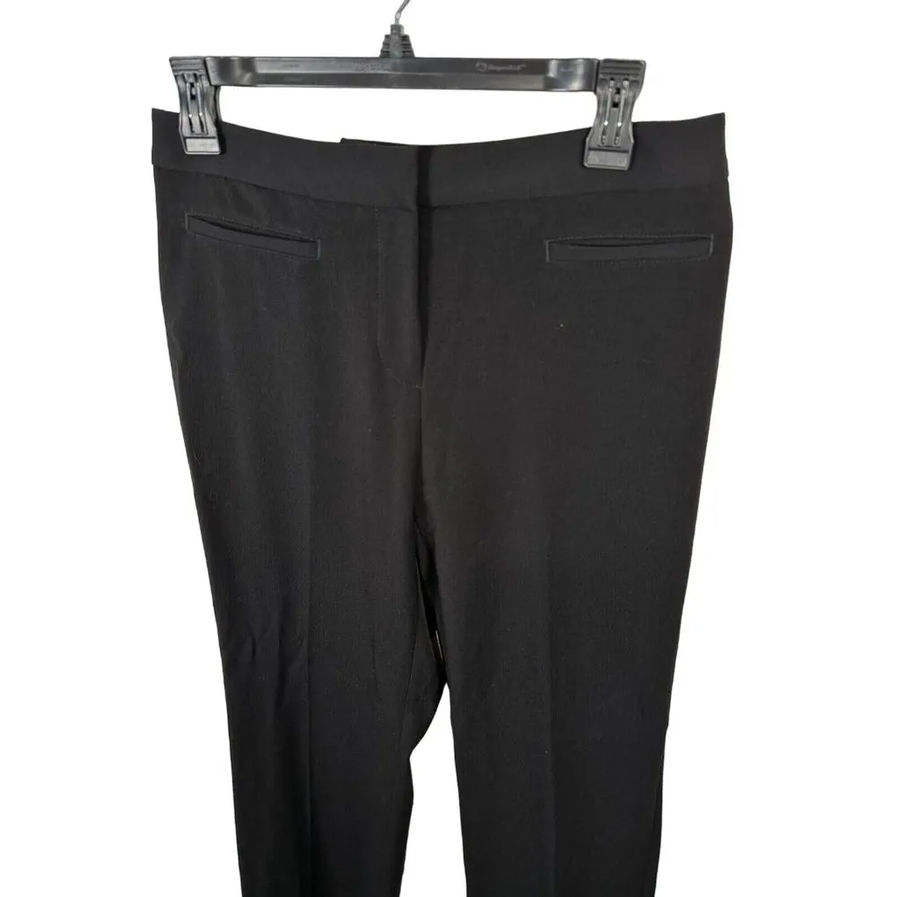 Liz Claiborne Audra Womens Dress Pants Slacks Black Size 6 Petite Stretch Flat - Image 2