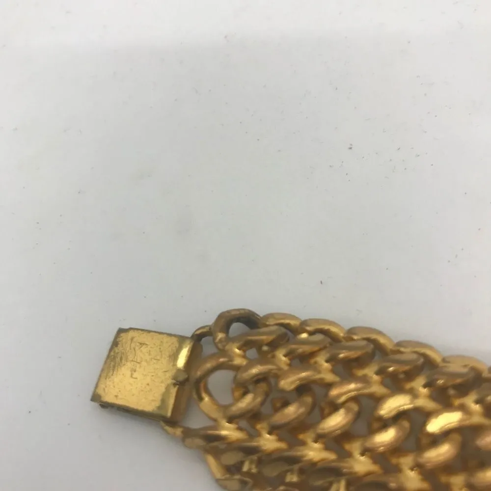 Chunky Gold Chain Statement Bracelet Vintage 1960s Jewelry - Image 7