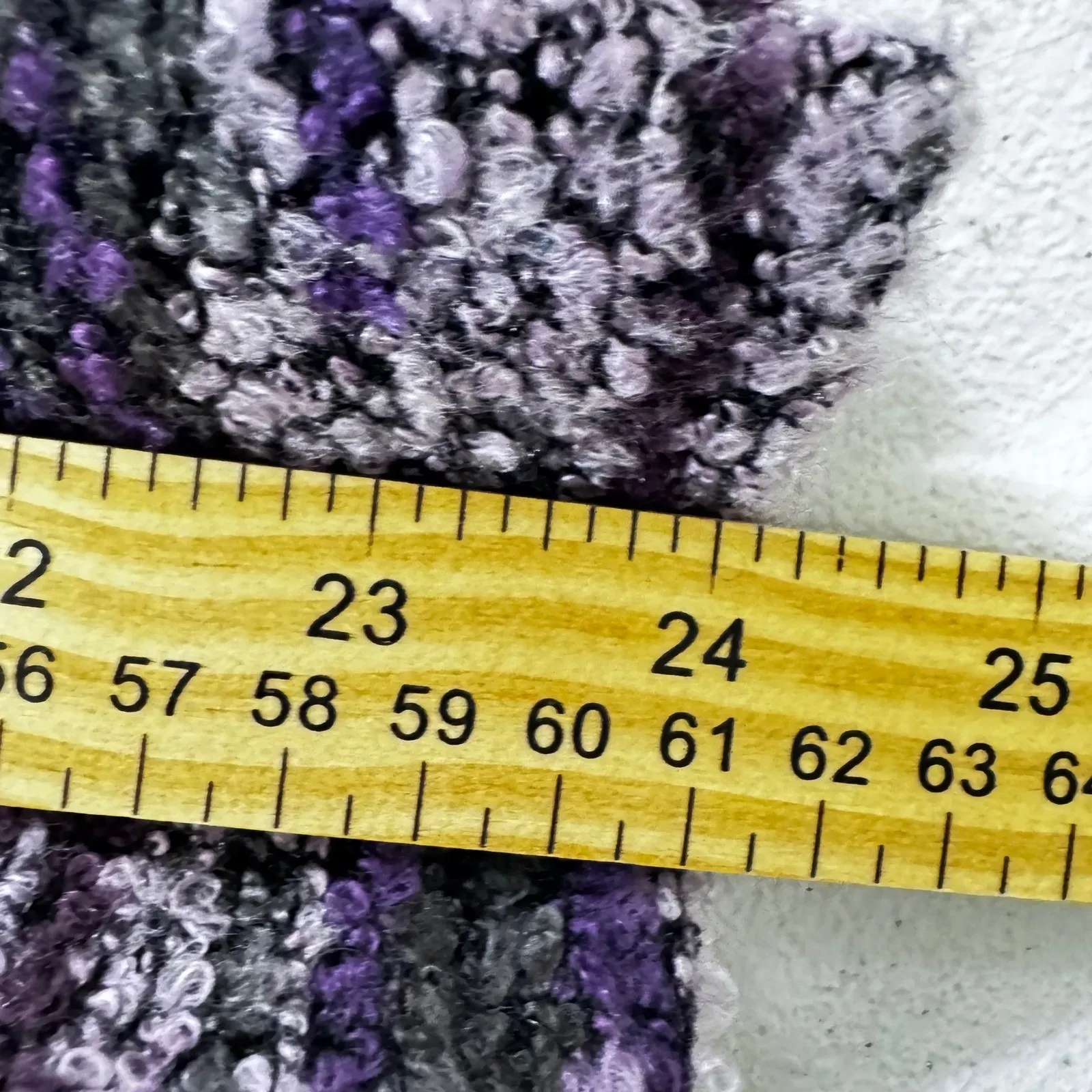 Roz & Ali Women's Purple‎ Gray burcle Striped Textured Zip Front Jacket Size S - Image 6