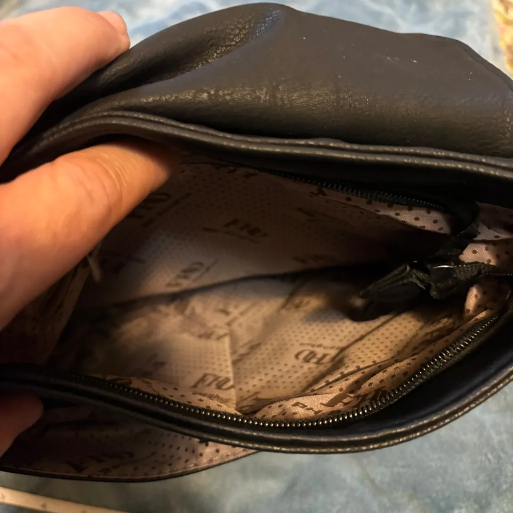 Skull Studded Black Looking Leather Crossbody - Image 8