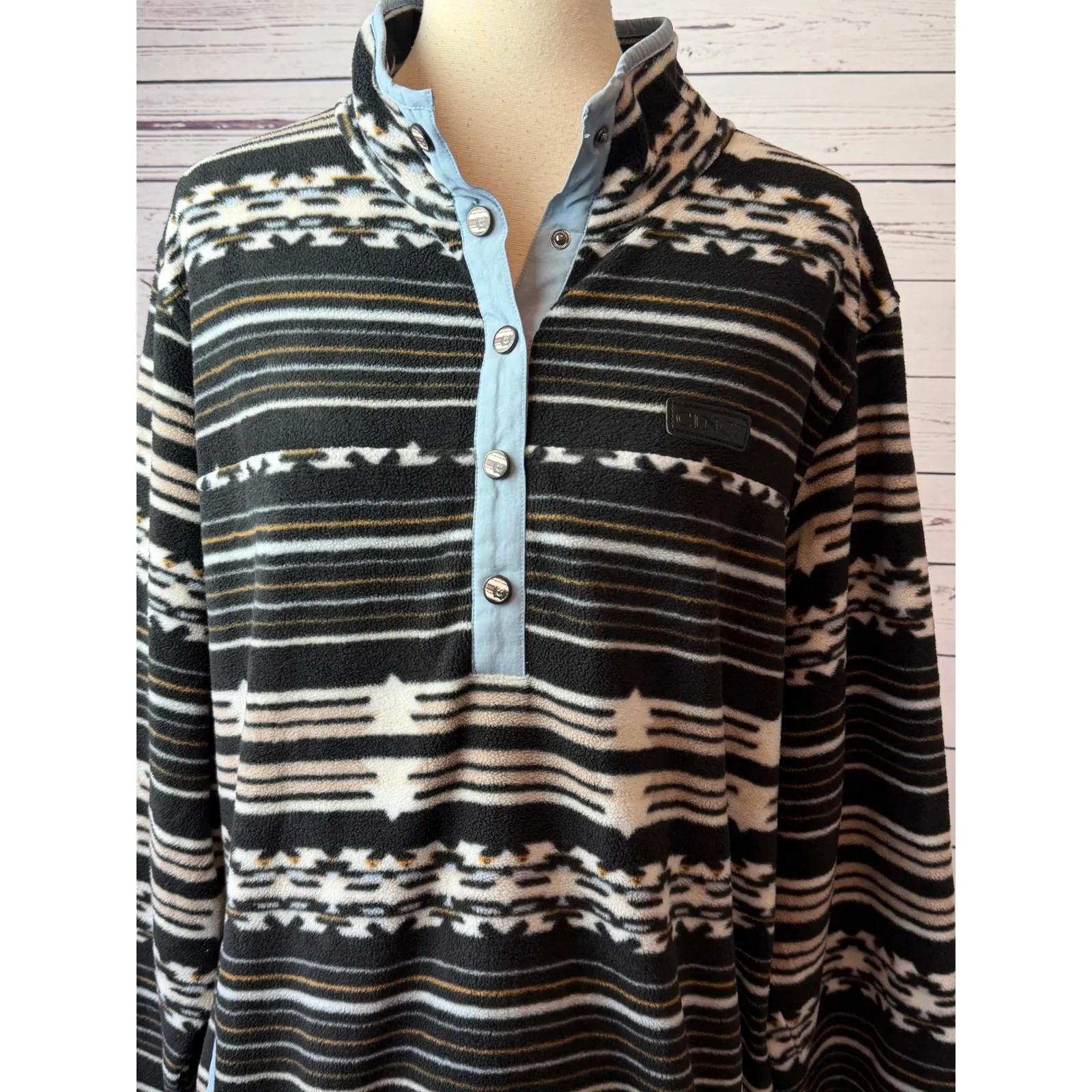 Cinch Fleece Pullover Jacket Aztec XXL Plus Size Womens 2X 2XL Western Pullover - Image 7