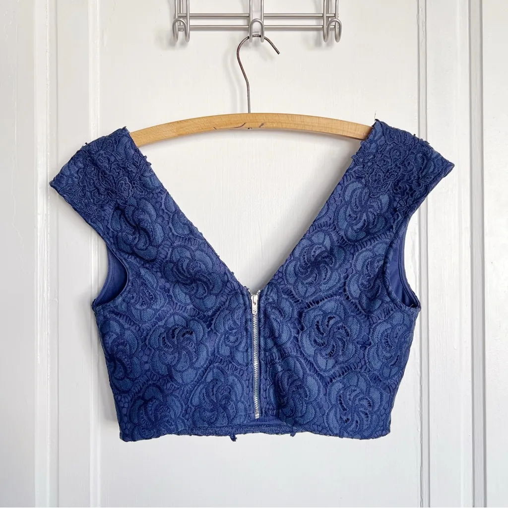 Lulu’s • Something So Sweet Navy Blue Lace Two-Piece Maxi Dress gown prom formal - Image 8