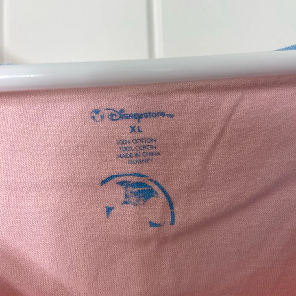 Disney Store women’s light pink‎ Eeyore butterfly floral tshirt pajama dress XL - Image 4