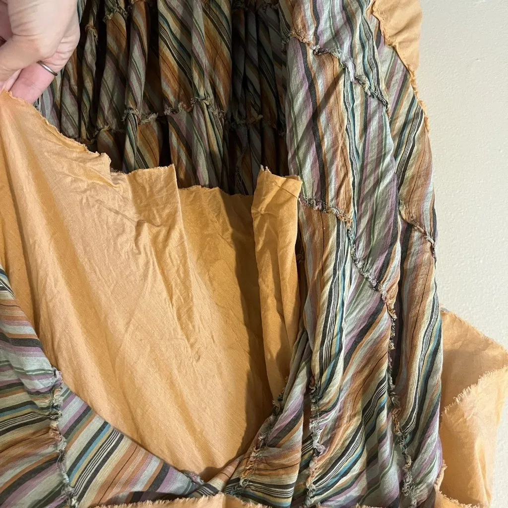 calypso christiane celle Full Skirt Stored Tiered Boho A Line Y2K St Barth Midi‎ - Image 7