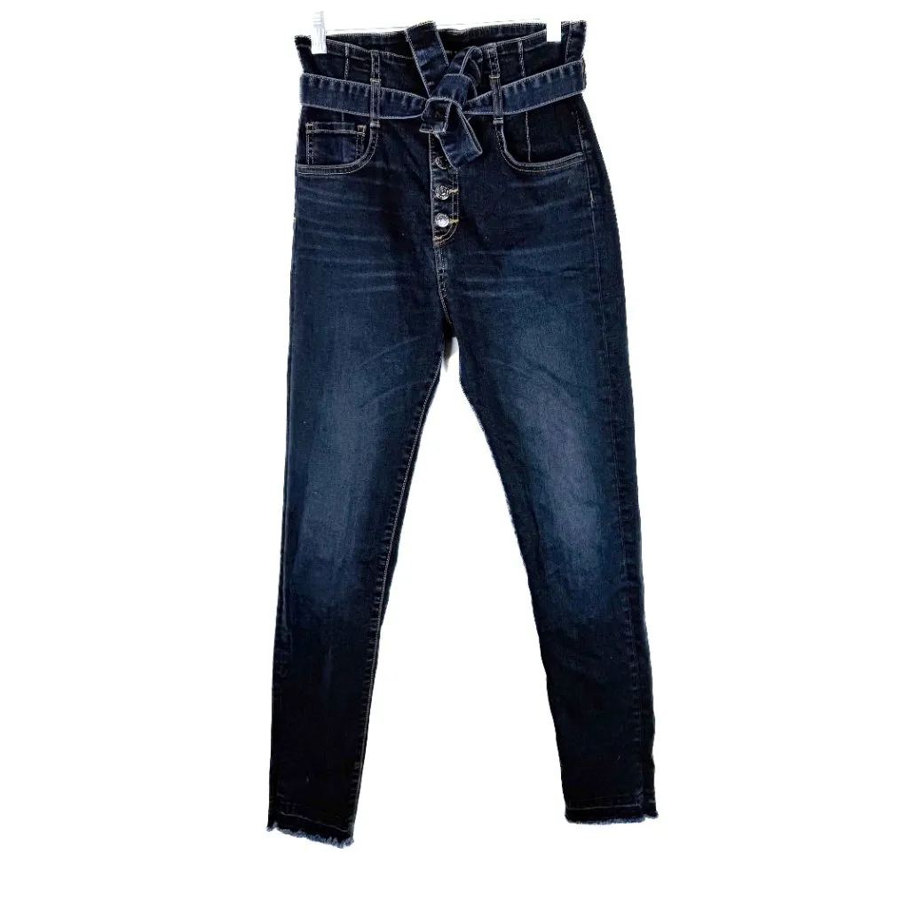 Veronica Beard 12" Corset High Waist Skinny Jeans in Dark Slate Wash Size 27 EUC - Image 2