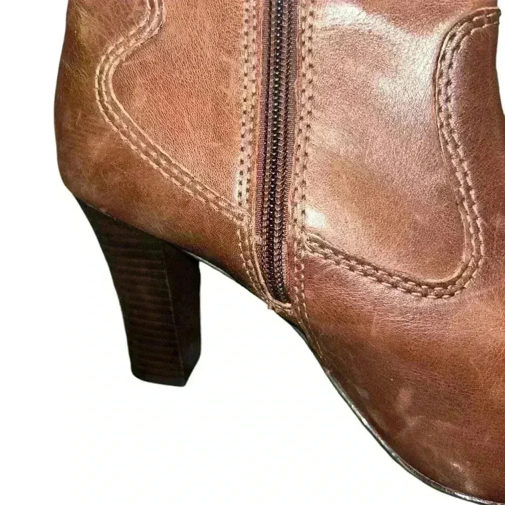 a.n.a. Brown Leather Knee High Boots Sz 6.5M Boots Zipper. Soft leather. - Image 7