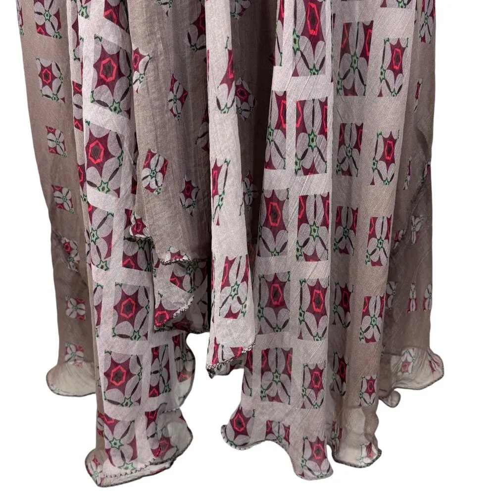 Soft Surroundings Petite PM/PL Boho Duster Open Vest Long Semi-Sheer Sleeveless - Image 2