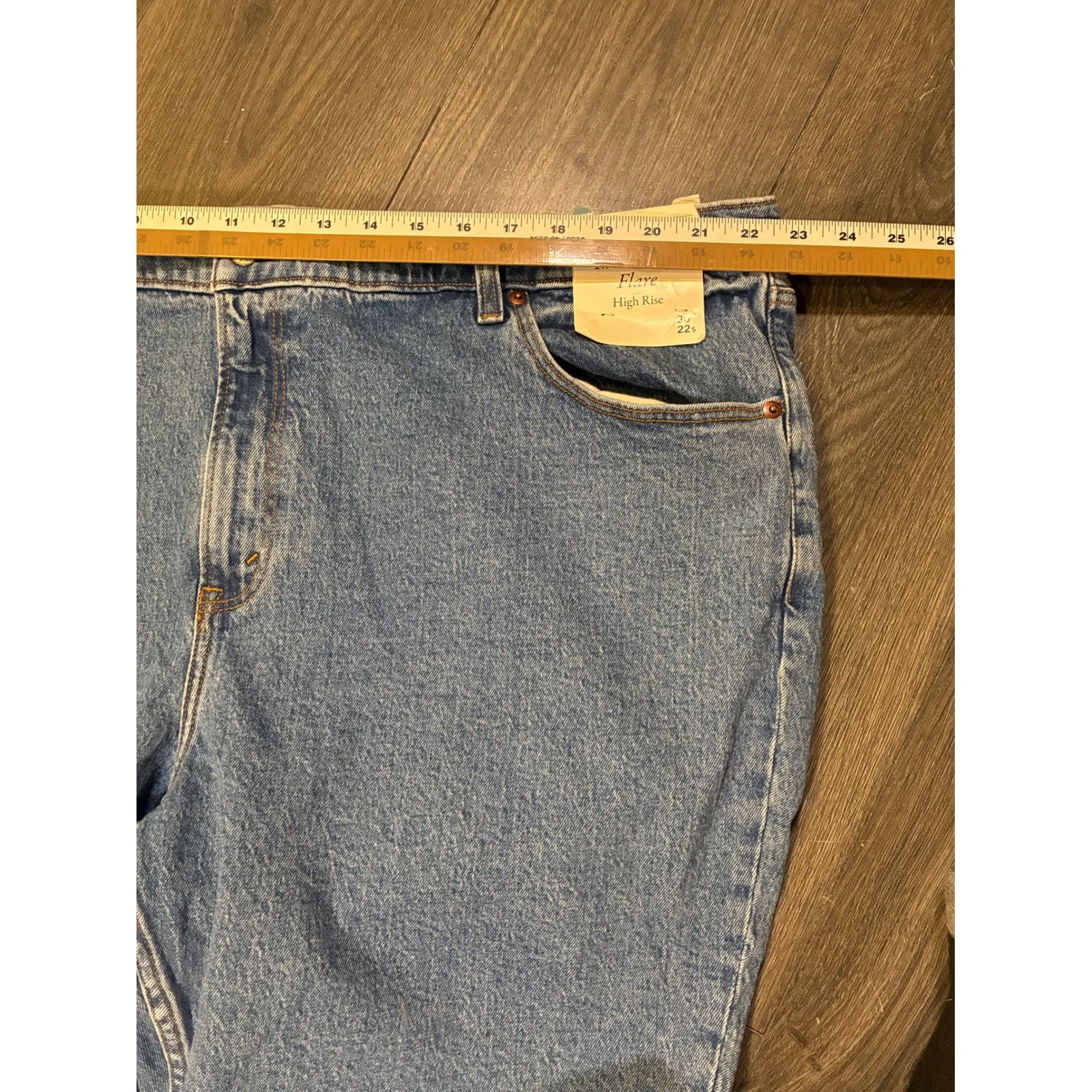 NWT Abercrombie & Fitch The Vintage Flare High‎ Rise Split Hem Jeans Women's 22s - Image 7