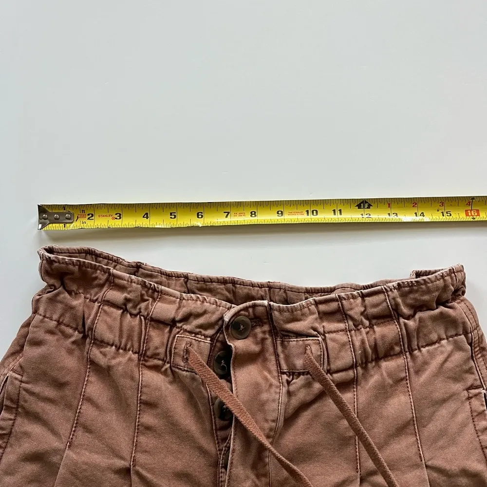 Free People Drawstring Margate Pleated Trouser Pants -Size Small - Image 4