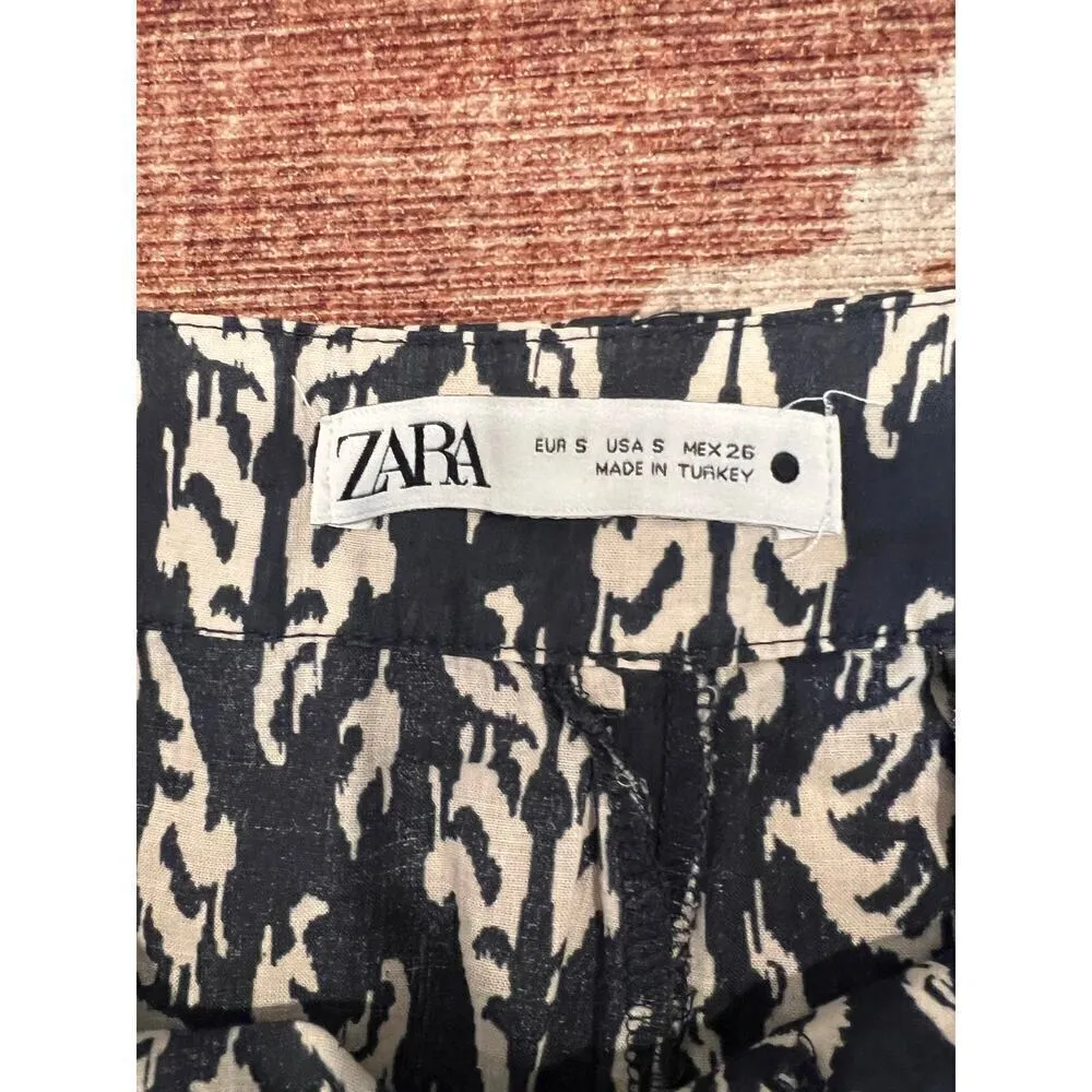 ZARA Printed Boho Trouser Cotton Pants The Ava Size Small - Image 7