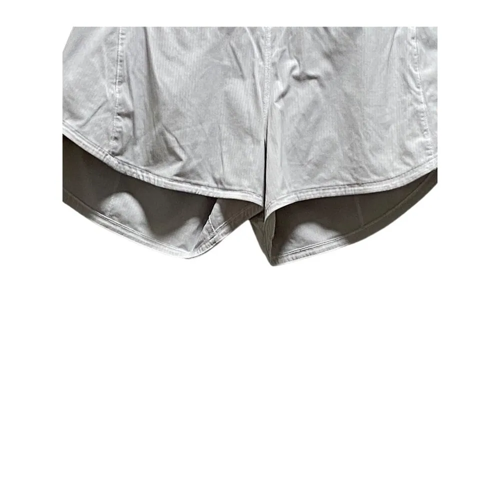 Speed Up Shorts Long 4” Updated Fit Light Gray Size 4 Workout Gym Cute - Image 5