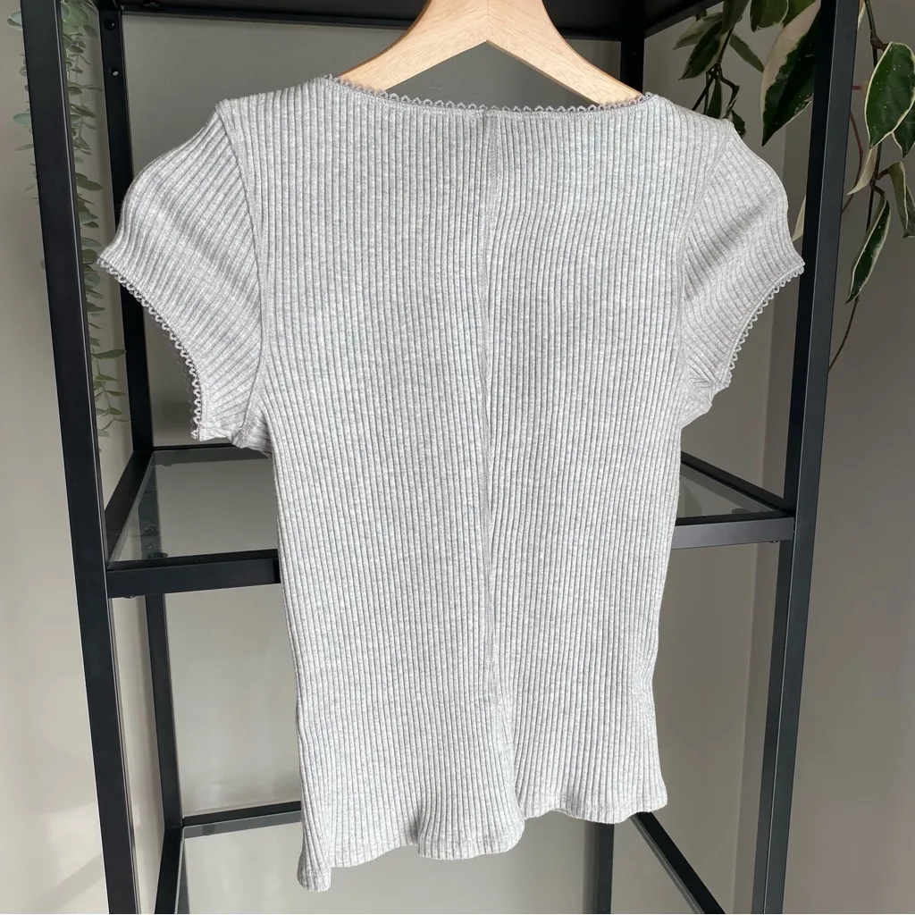 NWT Free People Intimately Most Wanted Cardigan Ribbed Tee - Image 2