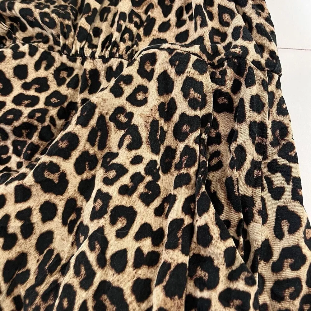 Torrid Leopard Animal Print Challis‎ Short Sleeve Shirt Dress Size 3X Pockets - Image 7