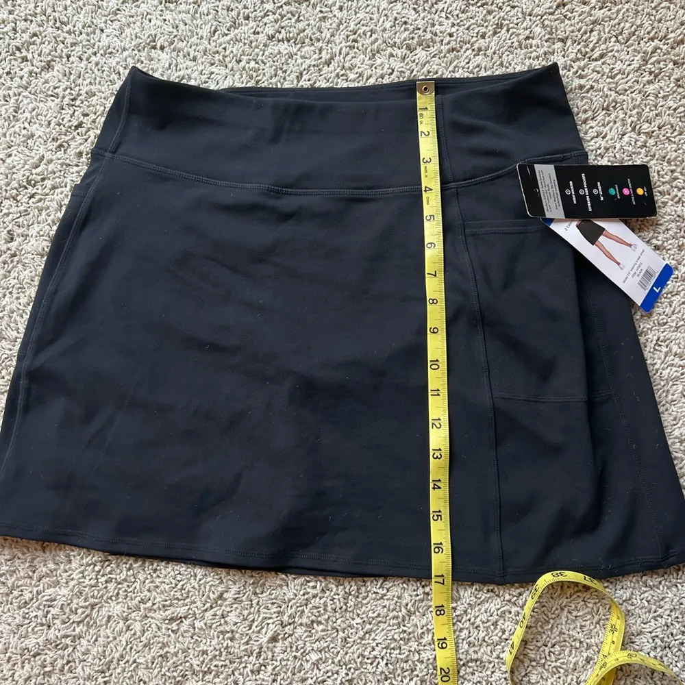 NWT Skechers Go Walk Black Skort Size Large High Waist Tennis Built In S… - Image 12