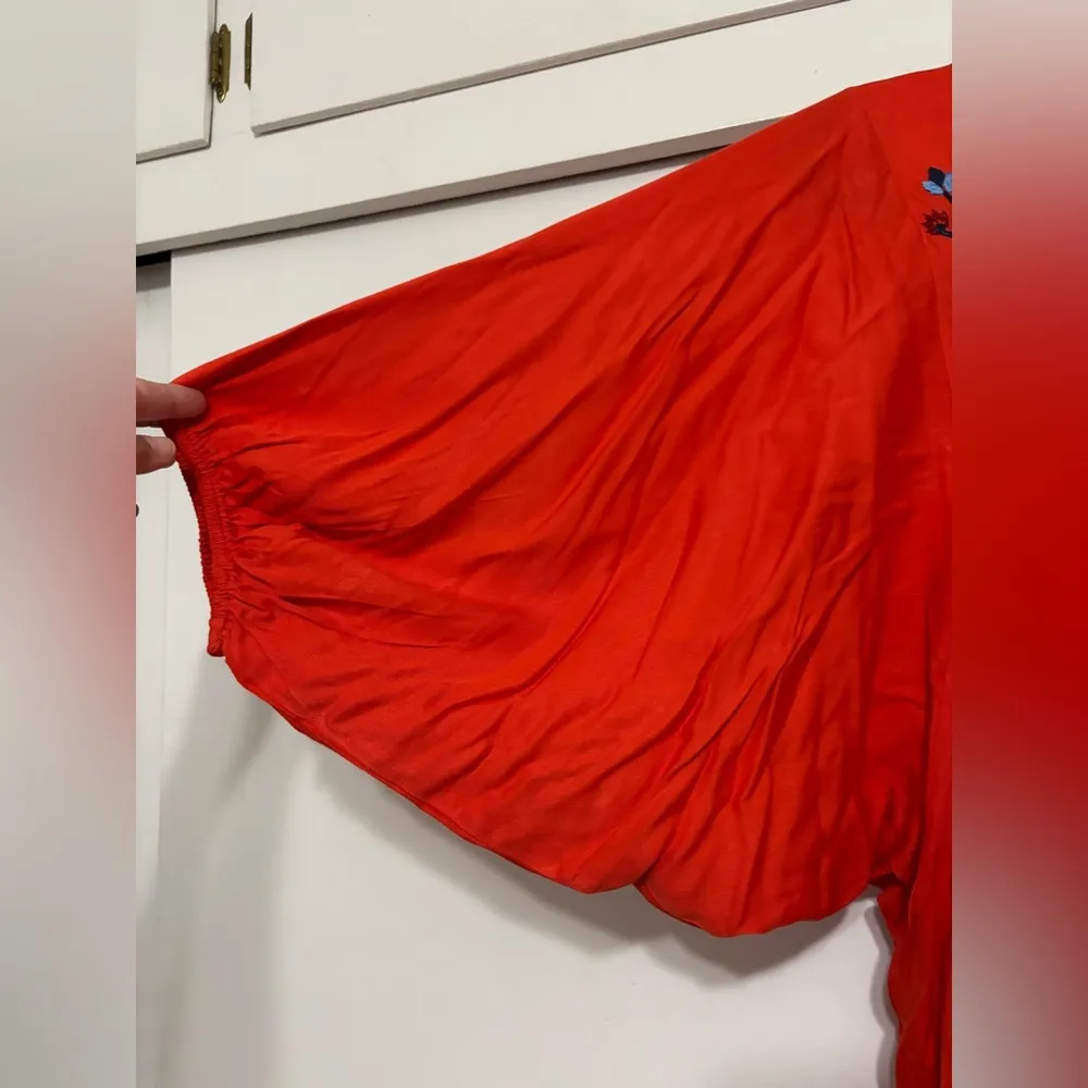 NWT Boho embroidered orange Sundress Women’s Large - Image 3