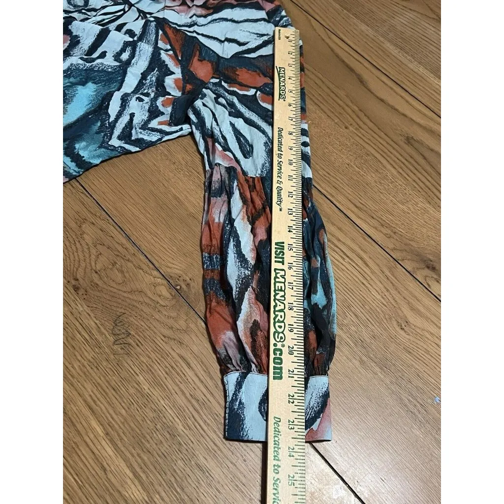 Chico's Long‎ Sleeve Geometric Shirt Top Size 2 Colorful Career Modern Office - Image 6