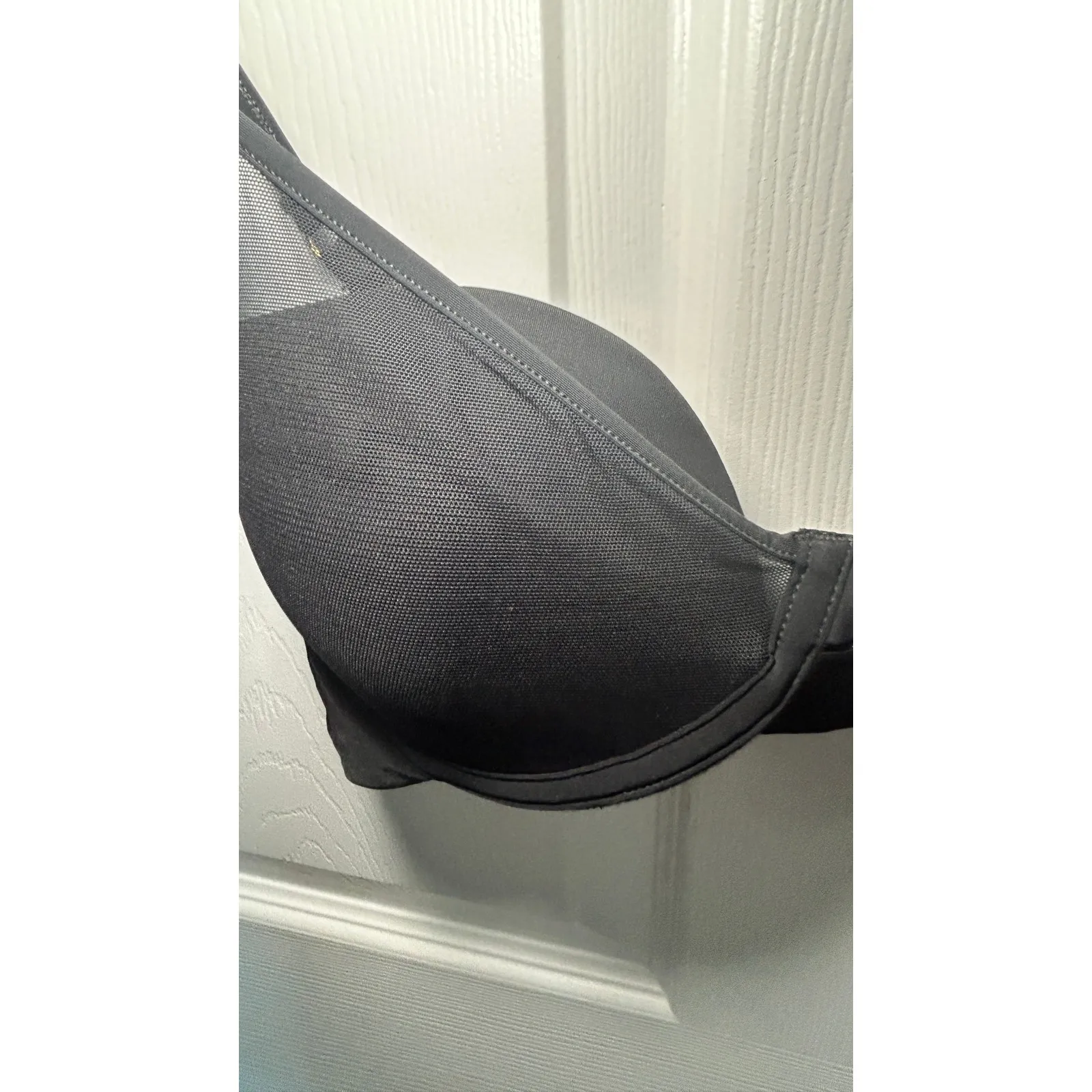 Pepper Black Mesh Demi Bra 34B Underwire NWT Lightweight Everyday Bra Size undefined - Image 2