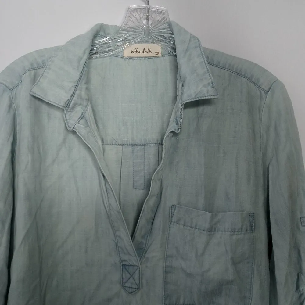 Bella Dahl light blue chambray blouse size XS - Image 6