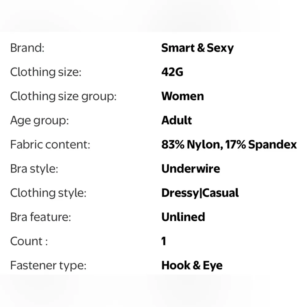 Smart & Sexy Light Pink lace Plus 42G Underwire Women’s Bra . NWTS - Image 5