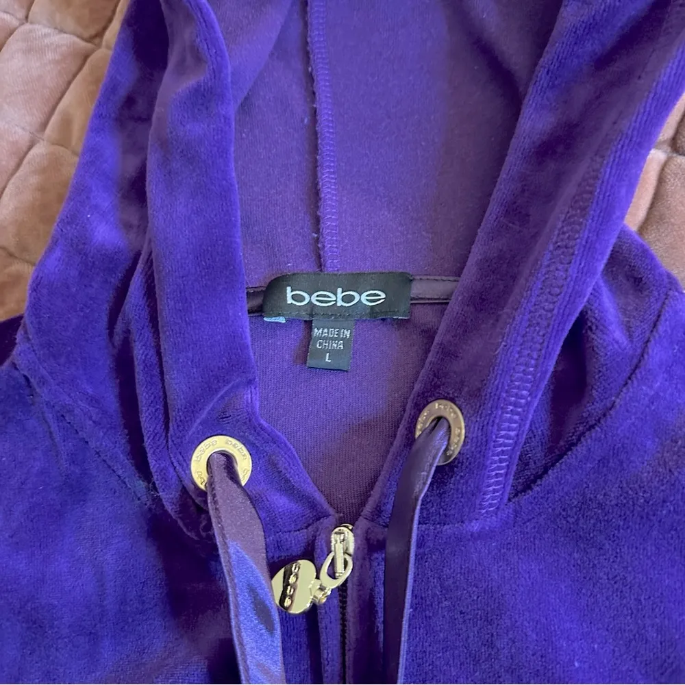 Bebe Purple  velvet velour jacket - Image 2