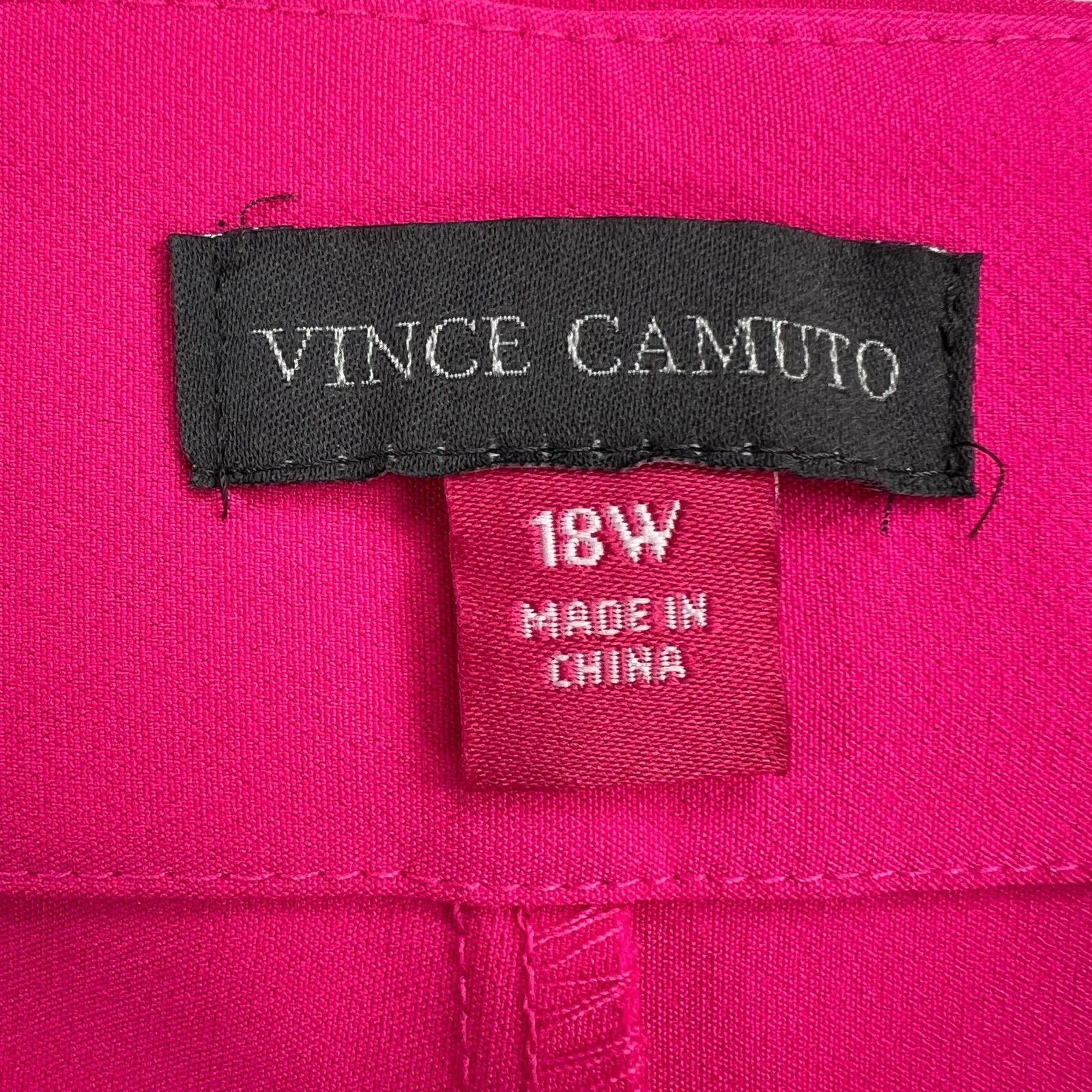 Vince Camuto Hot Pink Belted Wide Leg Culotte Pants Flowy Comfort NEW Size 18W - Image 4