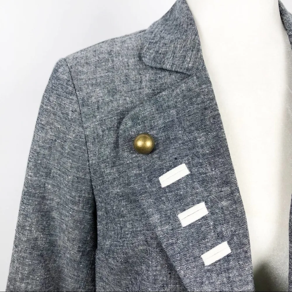 Fusion By Walter Marching Band Style Gold Button Front Blazer Size XS - Image 5