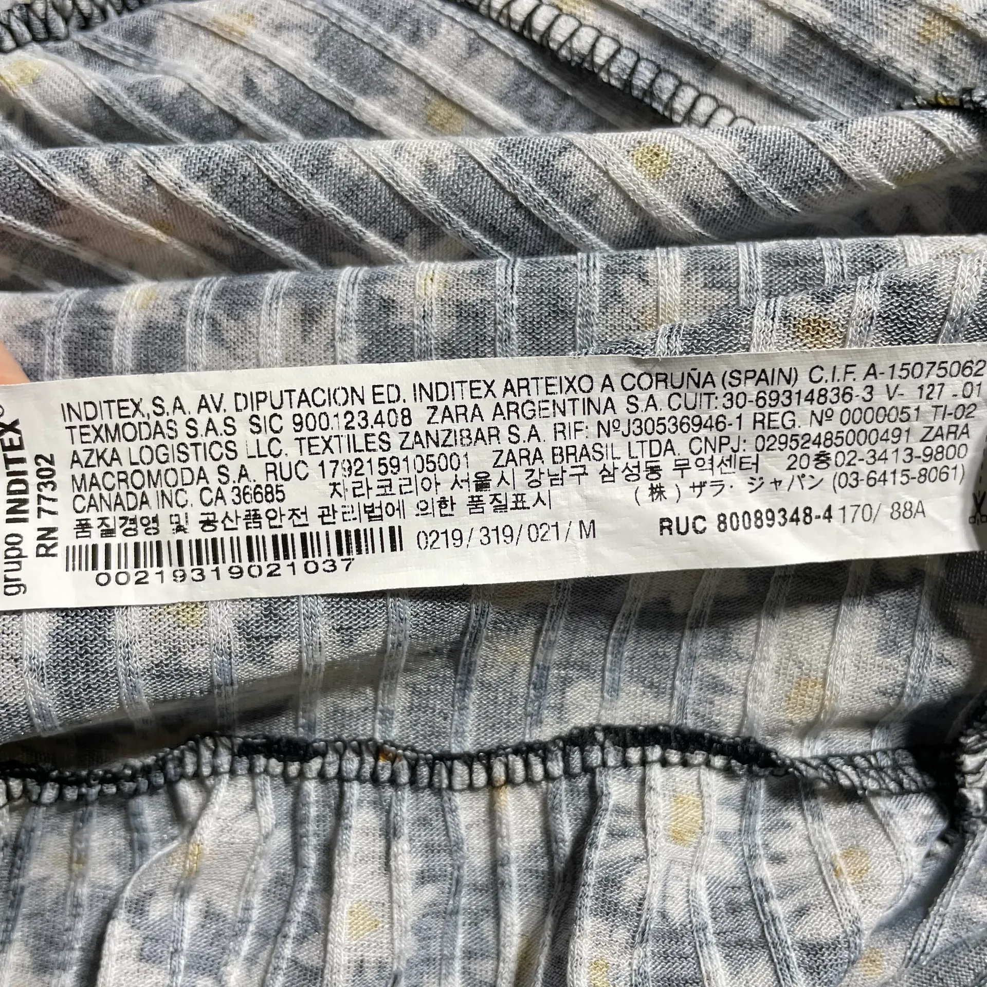 Daisy Printed Rib Tiered Hem Short Sleeve Dress Black White Size Medium - Image 13