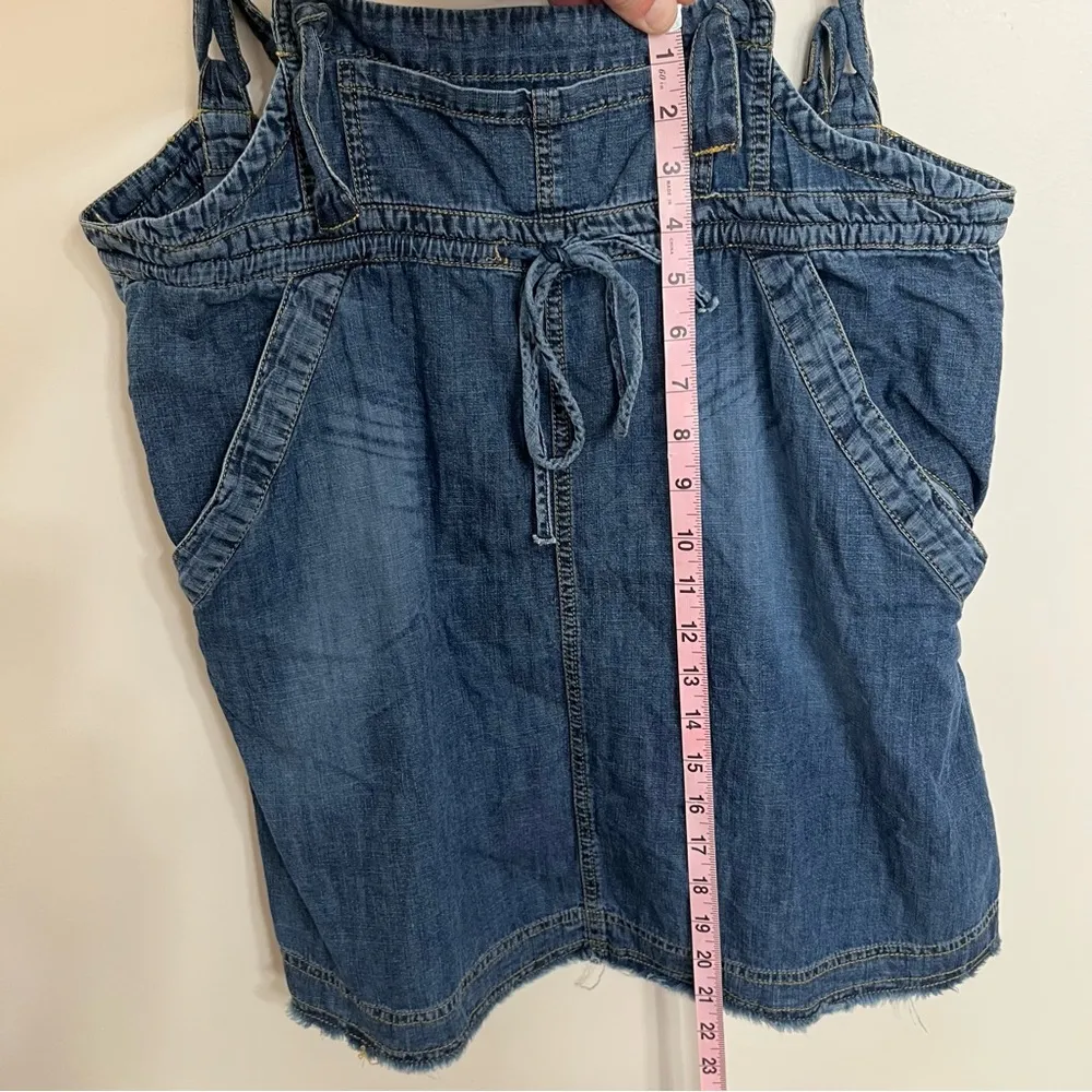 Anthropologie Pilcro Denim Jean Overall Skirt Skirtall‎ Women's Size Large - Image 7