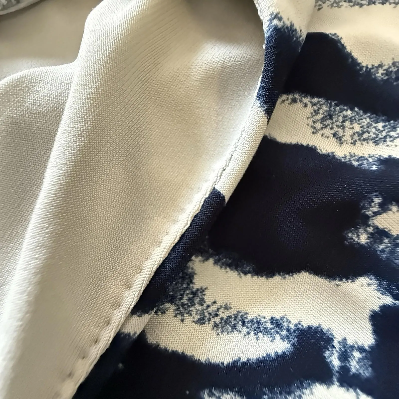 Lauren Ralph Lauren Blue & Off White Sz 6 Women’s Knee Length Jersey Dress - Image 9