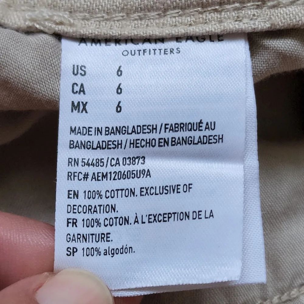 American Eagle Beige Denim Highest Waist MOM Shorts Size 6 - Image 13