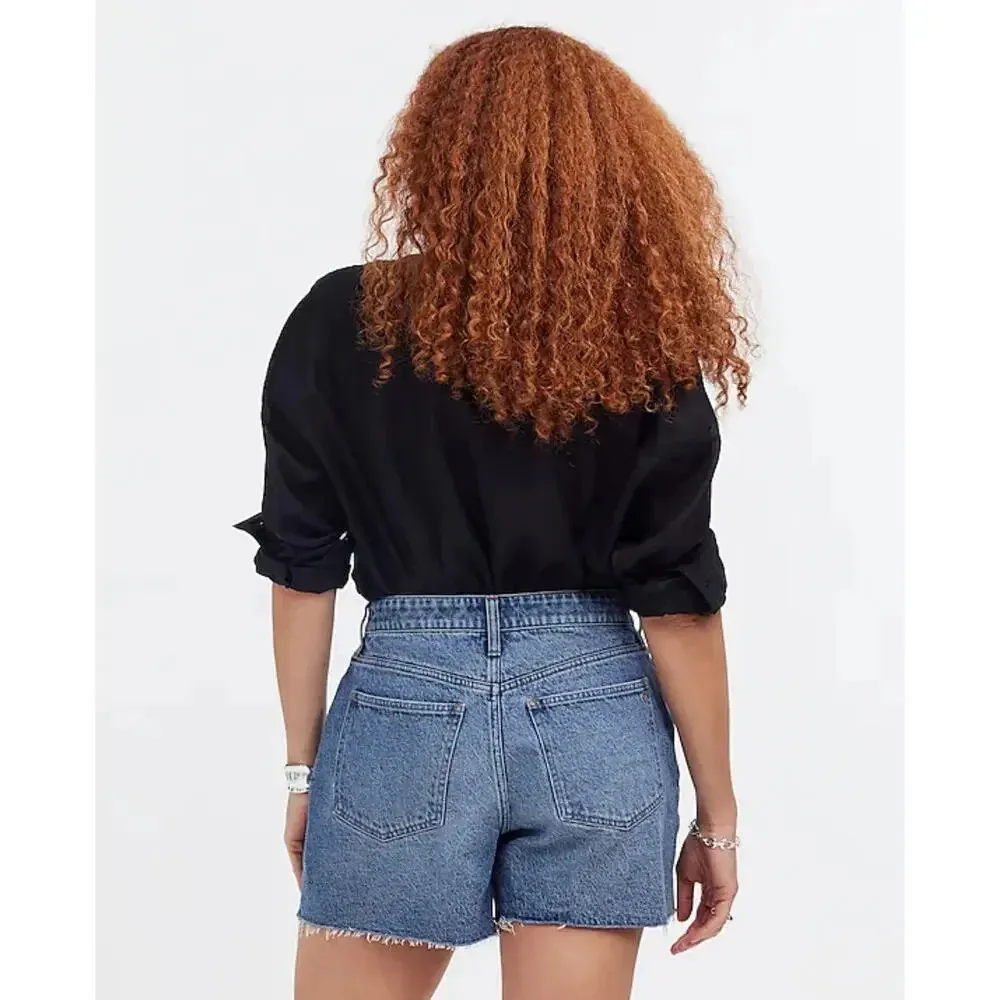 NEW Madewell The Curvy Perfect Vintage Short Dewberry Wash Blue High Rise US 25 - Image 4