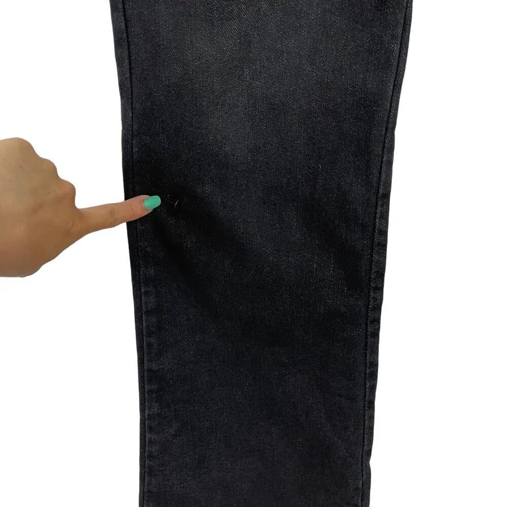 Vintage Levi's Silvertab Y2K Flare Jeans Black Denim (34x31) 13 Jr. M Dark wash - Image 14